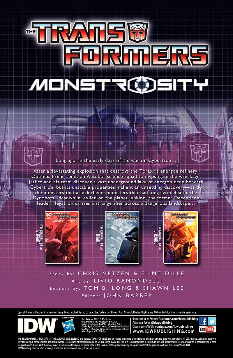 Transformers: Monstrosity #3 Comic Book 8 Page Preview Images and